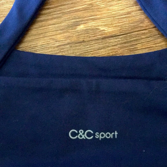 C&C California Sport Navy Cross-Back Sports Bra NWT Size L - Picture 2 of 7